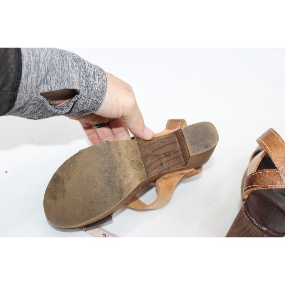 Bed Stu SOPHIE Platform Heel Sandals Distressed Leather Boho Size 6 Discontinued - Picture 10 of 11